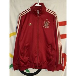 Adidas Spain National Team Soccer Jacket Medium Espana Full Zip Track Training